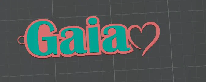 Móc khóa tùy chỉnh tên “Gaia” - Image 1