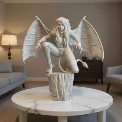 Mô hình 3D Succubus huyền bí - File STL chia nhỏ chất lượng cao