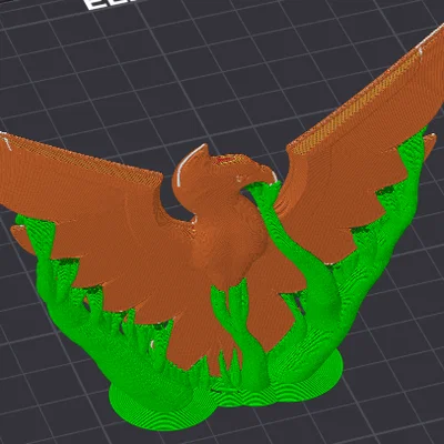 Mẫu in 3D Biểu tượng Chim Phượng Hoàng Lửa (Firebird Emblem) đẹp mắt
