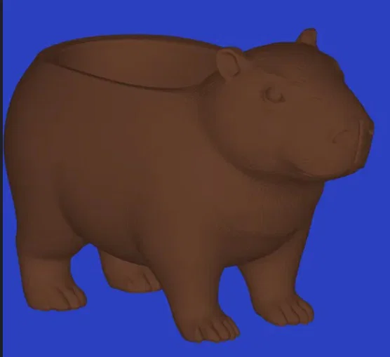 Chậu Trồng Cây Capybara Zen – Chậu Hoa Thú Cưng Dễ Thương - Image 2