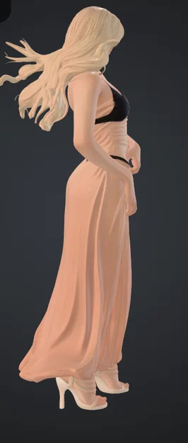 Mô hình 3D người phụ nữ trên bãi biển (frau am strand) - File STL - Image 3