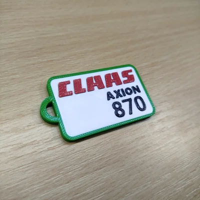 Móc khóa mô hình Claas Axion 870 độc đáo