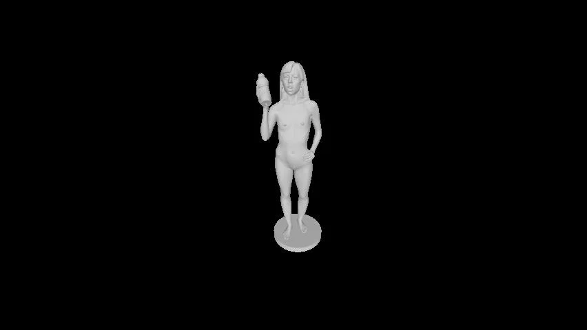 Mô hình nhân vật nữ 3D nghệ thuật chất lượng cao cho in 3D - Image 1