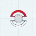 Mô hình 3D Pokeball kết hợp logo Target ấn tượng - Thumbnail 1