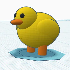 Mô hình chú vịt con (Ducky) dễ thương trang trí bàn làm việc