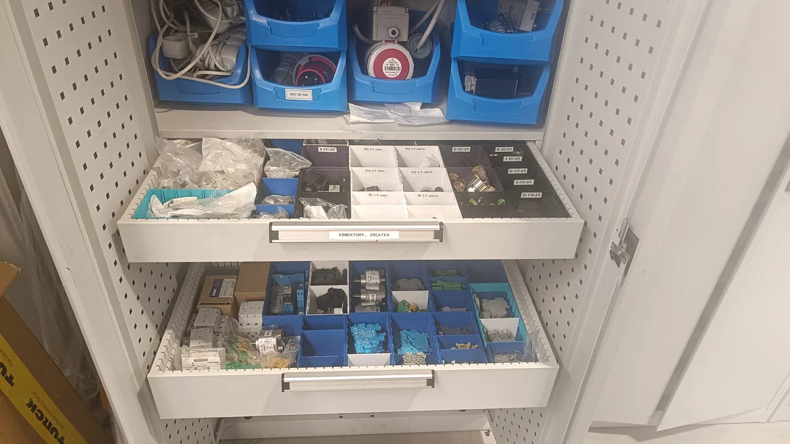 Hộp/khay chứa đồ cho ngăn kéo tủ thép xưởng (storage bins có vách ngăn) - Image 3