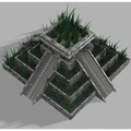 Chậu trồng cỏ mèo bậc thang độc đáo - Mô hình in 3D sáng tạo - Thumbnail 3