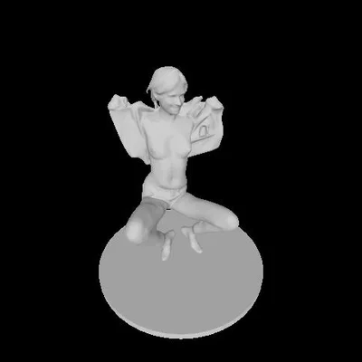 Mô hình 3D nhân vật nữ nghệ thuật - File STL Topless chất lượng cao