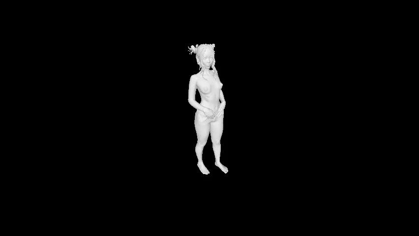 Mô hình 3D nhân vật nữ nghệ thuật (Topless Girl) chất lượng cao - Image 1