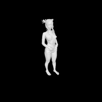 Mô hình 3D nhân vật nữ nghệ thuật (Topless Girl) chất lượng cao