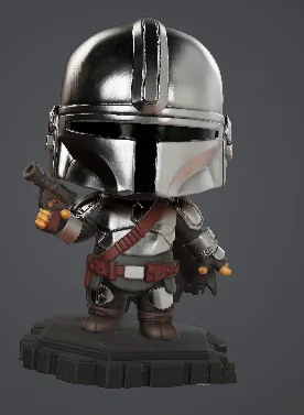 Mô hình 3D Minifigurine Mandalorian Chibi cực đẹp cho fan Star Wars - Image 1