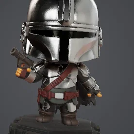 Mô hình 3D Minifigurine Mandalorian Chibi cực đẹp cho fan Star Wars