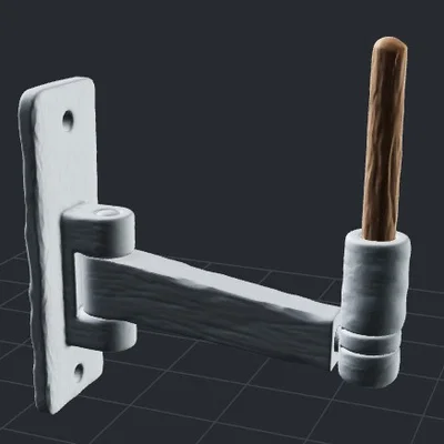Mô hình cần gạt (Lever) khớp nối 3D độc đáo