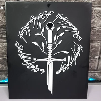 Mô hình trang trí tường biểu tượng Lord of the Rings 3D cực chất