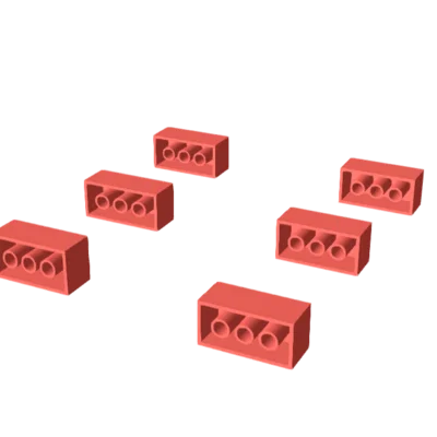 Bộ 6 Mô Hình Gạch Lắp Ráp Lego In 3D Dễ Dàng
