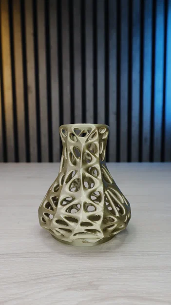 Bình hoa họa tiết Voronoi lattice trang trí nghệ thuật 3D - Image 2