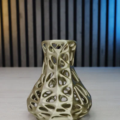 Bình hoa họa tiết Voronoi lattice trang trí nghệ thuật 3D