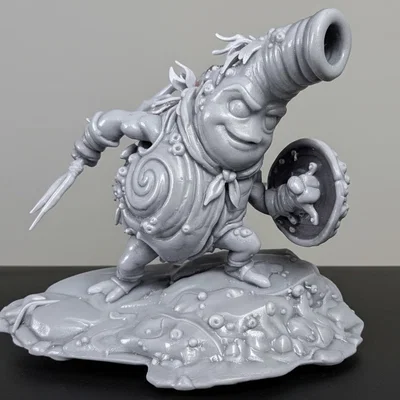 Mô hình 3D chiến binh Geoduck độc đáo (The Fighting Geoduck)