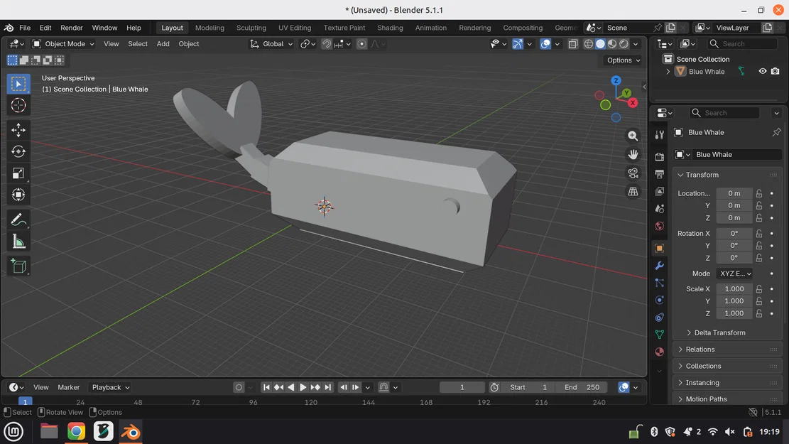 Mô hình cá voi Brick the Whale độc đáo - File in 3D chất lượng - Image 1