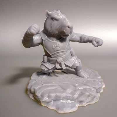 Mô hình Kung-Fu Capy: Chiến binh Capybara oai phong cho máy in 3D