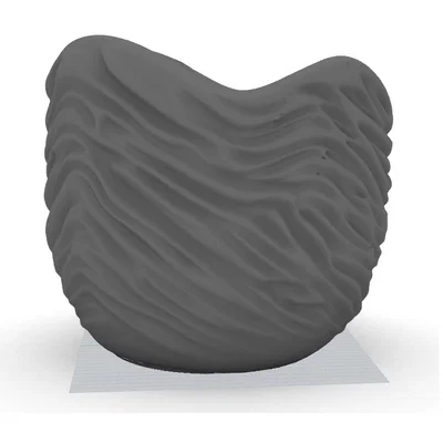 Chậu Cây Zen Gợn Sóng Wavy Ripple – Chậu Hoa Texture Hiện Đại