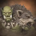Bloodbound Realms – Orc – Beastmaster (Miniature STL Dark Fantasy In 3D) - Thumbnail 4