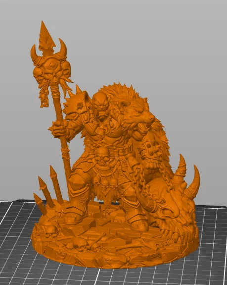 Bloodbound Realms – Orc – Beastmaster (Miniature STL Dark Fantasy In 3D) - Image 5