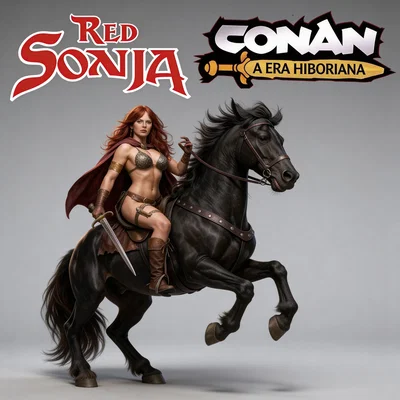 Mô hình Red Sonja cưỡi ngựa 3D tinh xảo cho máy in Resin