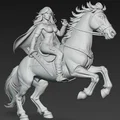 Mô hình Red Sonja cưỡi ngựa 3D tinh xảo cho máy in Resin - Thumbnail 2
