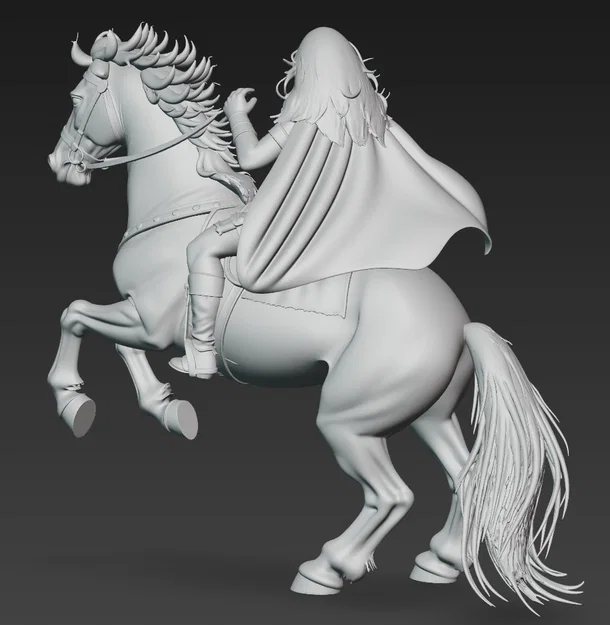 Mô hình Red Sonja cưỡi ngựa 3D tinh xảo cho máy in Resin - Image 3