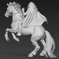Mô hình Red Sonja cưỡi ngựa 3D tinh xảo cho máy in Resin - Thumbnail 3