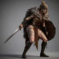 Mô hình Nữ Chiến Binh Tribal Warrior 3 - Tuyệt tác Fantasy 3D - Thumbnail 1