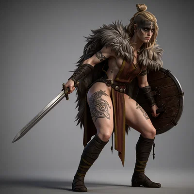 Mô hình Nữ Chiến Binh Tribal Warrior 3 - Tuyệt tác Fantasy 3D