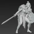 Mô hình Nữ Chiến Binh Tribal Warrior 3 - Tuyệt tác Fantasy 3D - Thumbnail 2