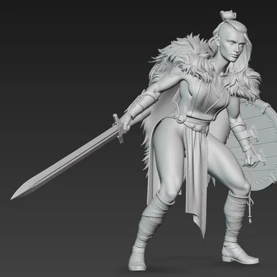 Mô hình Nữ Chiến Binh Tribal Warrior 3 - Tuyệt tác Fantasy 3D