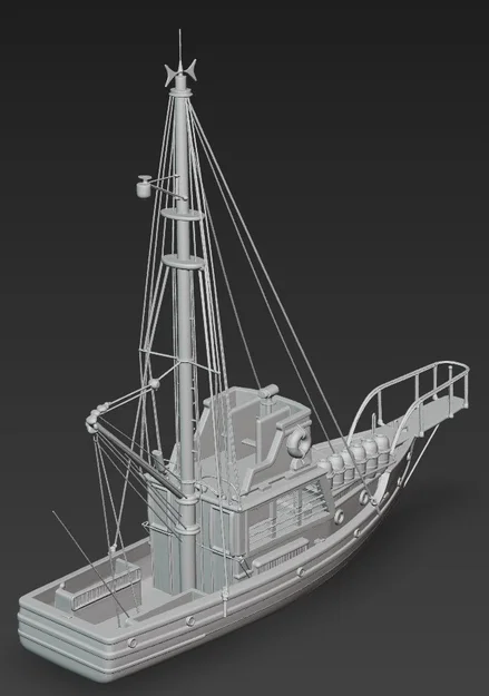 Mô hình tàu đánh cá Orca huyền thoại trong phim Jaws (3D Printing) - Image 3