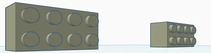 Bộ mô hình mảnh ghép gạch Lego 3D (2 mảnh) - Image 2
