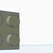 Bộ mô hình mảnh ghép gạch Lego 3D (2 mảnh)