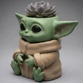Chậu cây Baby Yoda lấy cảm hứng – Grogu dáng ngồi (planter pot trang trí) - Thumbnail 1