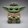 Chậu cây Baby Yoda lấy cảm hứng – Grogu dáng ngồi (planter pot trang trí) - Thumbnail 3