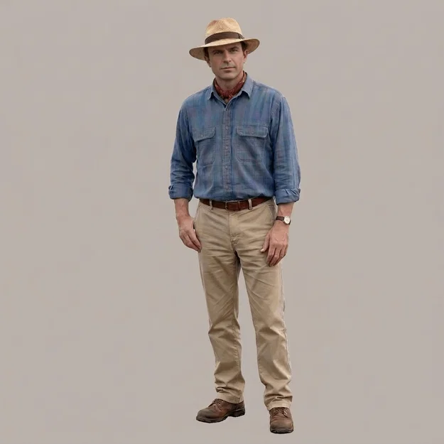 Mô hình 3D Tiến sĩ Alan Grant - Jurassic Park (Sam Neill) - Image 1