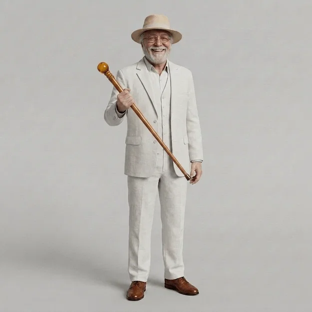 Mô hình 3D John Hammond (Jurassic Park 1990) để bàn - Image 1