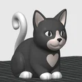 Mô hình 3D Mèo Dễ Thương 2 – STL Dễ In Nhiều Màu | SAVFX Series (Free) - Thumbnail 2