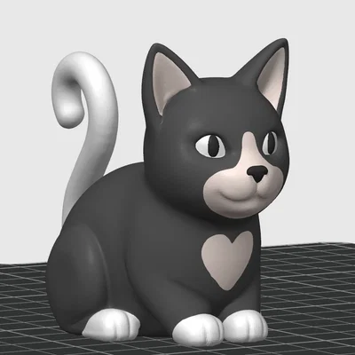 Mô hình 3D Mèo Dễ Thương 2 – STL Dễ In Nhiều Màu | SAVFX Series (Free)