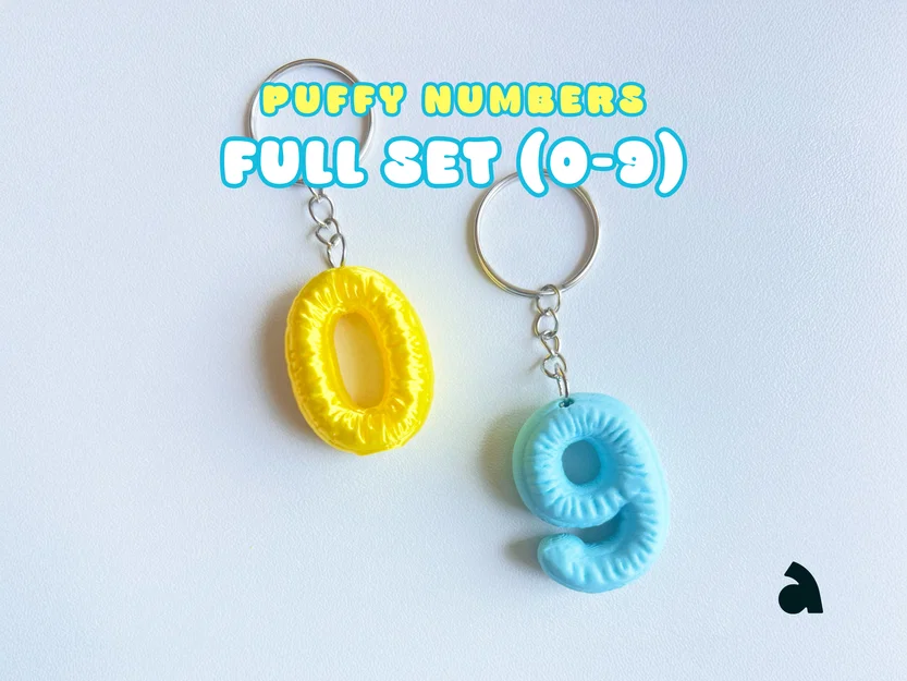 Puffer Numbers | Full bộ 0-9 - Image 1