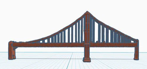 Mô hình 3D Cầu Cổng Vàng (Golden Gate Bridge) trang trí độc đáo - Image 1