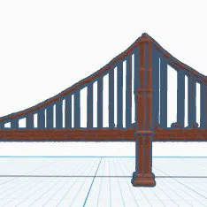 Mô hình 3D Cầu Cổng Vàng (Golden Gate Bridge) trang trí độc đáo