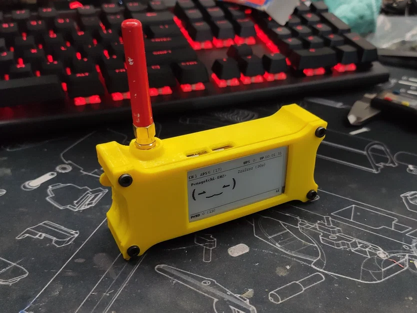 Vỏ bảo vệ Slimagotchi cho Pwnagotchi với cần gạt nguồn và ăng-ten - Image 1