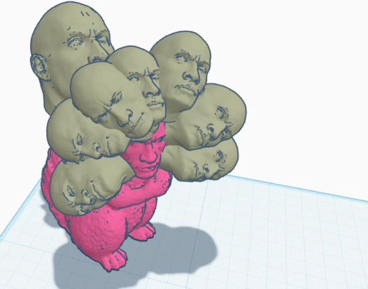 Mô hình chú sóc nhiều đầu độc lạ - In 3D sáng tạo - Image 1