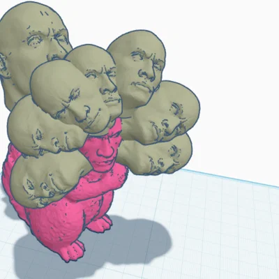 Mô hình chú sóc nhiều đầu độc lạ - In 3D sáng tạo